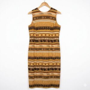 Spenser Jeremy 100% Silk Maxi Dress 18 Plus Petite Geometric Boho Long Retro Art